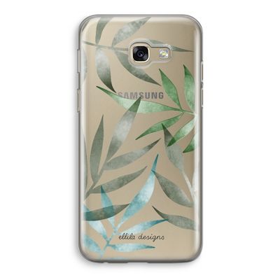 Tropical watercolor leaves: Samsung Galaxy A5 (2017) Transparant Hoesje