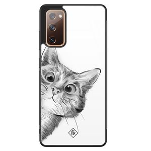Samsung Galaxy S20 FE glazen hardcase - Peekaboo