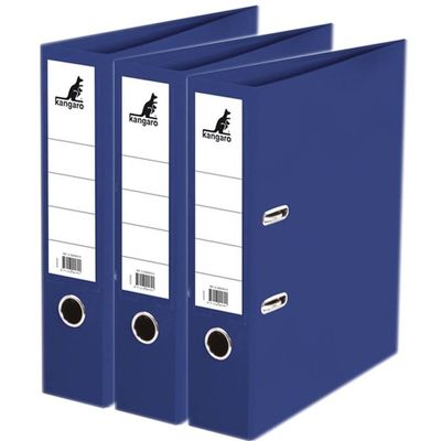 3x Ringband mappen/ordners donkerblauw 75 mm A4 3x Ringband mappen/ordners donkerblauw 75 mm A4