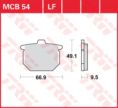TRW Remblokken, en remschoenen voor de moto, MCB54 Allround organisch