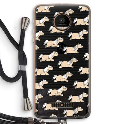 Ponys: Motorola Moto Z Force Transparant Hoesje met koord