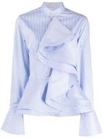Palmer//Harding Gestreepte blouse - Blauw - thumbnail
