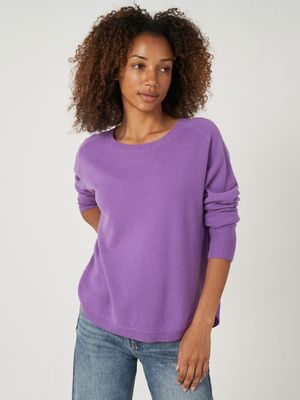 Cashmere boothalstrui met ronde zoom