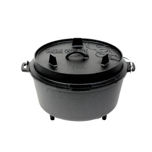 Valhal - Dutch Oven Braadpan Gietijzer 8 Liter - Gietijzer - Zwart