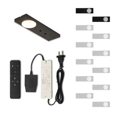 Set LED-opbouwspot met afstandsbediening Ludo zwart 3W 2700K 1-12 stuks