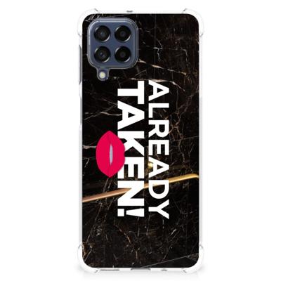 Samsung Galaxy M53 Telefoonhoesje met tekst Already Taken Black Samsung Galaxy M53 Telefoonhoesje met tekst Already Taken Black