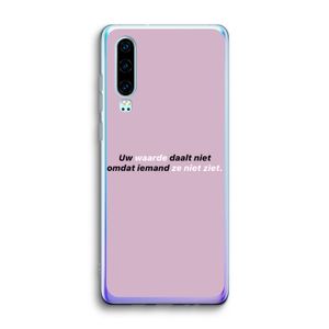 uw waarde daalt niet: Huawei P30 Transparant Hoesje