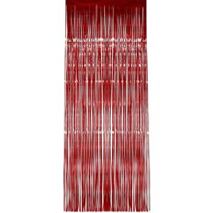 Folie deurgordijn versiering - rood - 244 x 91 cm - glitter and glamour wanden