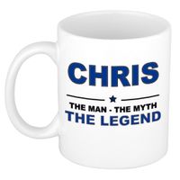 Chris The man, The myth the legend cadeau koffie mok / thee beker 300 ml