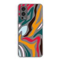 Colored Zebra: OnePlus Nord 2 5G Transparant Hoesje - thumbnail