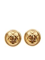 CHANEL Pre-Owned boucles d'oreilles à logo CC (1986-1994)