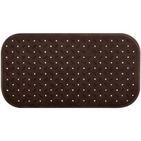 MSV Douche/bad anti-slip mat badkamer - rubber - bruin - 36 x 65 cm - Badmatjes