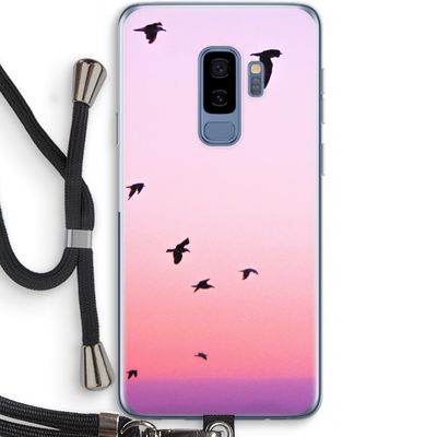 Fly away: Samsung Galaxy S9 Plus Transparant Hoesje met koord