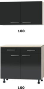 Buffetkast 100cm met stelpoten RAI-775