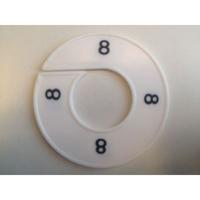 Maatring 9cm wit/zwart 8