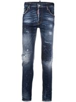 DSQUARED2 jean slim à effet usé - Bleu