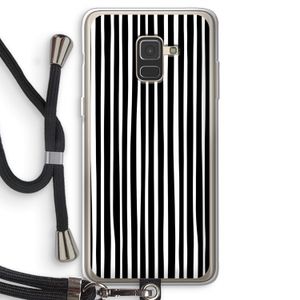 Stripes: Samsung Galaxy A8 (2018) Transparant Hoesje met koord