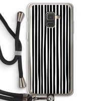 Stripes: Samsung Galaxy A8 (2018) Transparant Hoesje met koord