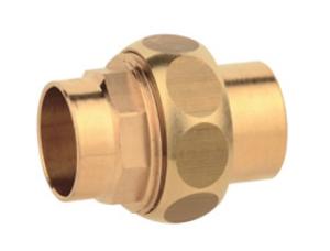 Kirchhoff Schroefkoppeling van rood messing, blank, 15 mm, conische afdichting, 2 sockets (4340) - 989242255