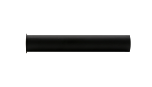 sifon-verlengbuis 20 cm met kraag, mat-zwart
