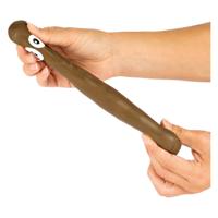 Toi-Toys Funny poo anti stressdrol super rekbaar, 16cm