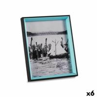 Fotolijsten Kristal Zwart Blauw Hout MDF (6 Stuks) (3 x 27 x 22 cm)