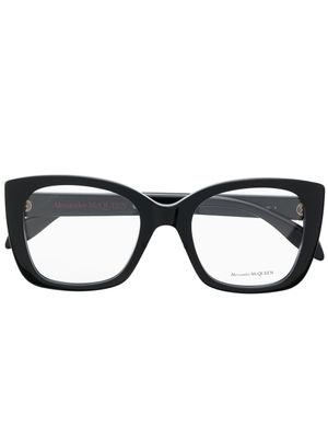 Alexander McQueen Eyewear lunettes de vue à monture papillon - Noir