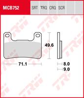 TRW Remblokken, en remschoenen voor de moto, MCB752TRQ Sinter track