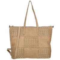 Enrico Benetti Leren Shopper/Schoudertas Sicily Licht Taupe
