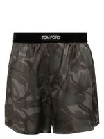 TOM FORD slim en soie à motif camouflage - Vert - thumbnail