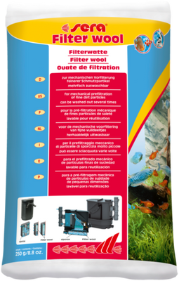 Sera Filterwatten 100gr voor Helder Vijverwater - Effectieve Voorfiltratie, Geschikt voor Alle Filters
