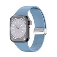 Siliconen bandje - Folding Buckle - Blauw - Geschikt voor Apple Watch 38mm / 40mm / 41mm - thumbnail