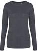 Just Cool JT002F Women´s Long Sleeve Tri-Blend T - Heather Charcoal - XS