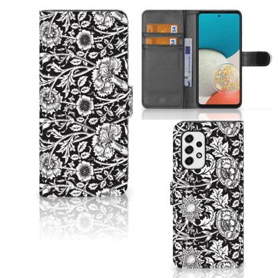 Samsung Galaxy A53 Hoesje Black Flowers