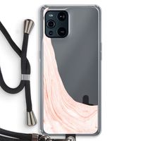 Peach bath: Oppo Find X3 Pro Transparant Hoesje met koord