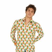 Foute Hawaii blouse ananas - verkleed overhemd - heren - Carnavalskleding verkleedoutfit