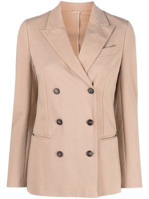 Brunello Cucinelli blazer à boutonnière croisée - Tons neutres