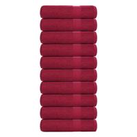 VidaXL Badhanddoeken frogn 10 st 100x150 cm 360 g/m² bordeaux