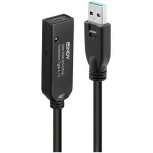 Lindy 43376 USB-kabel 10 m USB 3.2 Gen 1 (3.1 Gen 1) USB A USB C Zwart