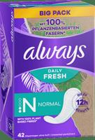 Always Daily Fresh Inlegkruisjes Normal, Plantaardige Vezels, 42 Stuks