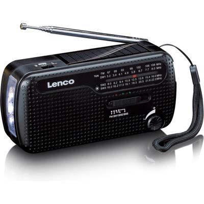 Lenco noodradio - preppen/noodpakket - met handzwengel - incl zaklamp en powerbank