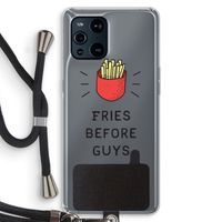 Fries before guys: Oppo Find X3 Transparant Hoesje met koord