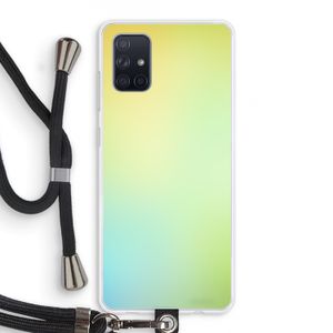 Minty mist pastel: Samsung Galaxy A71 Transparant Hoesje met koord