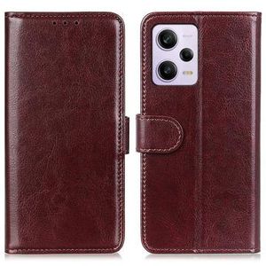 Xiaomi Redmi Note 12 Pro Wallet Case met Magnetische Sluiting - Bruin