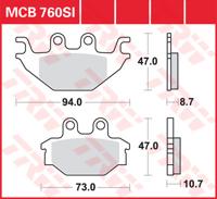 TRW Remblokken, en remschoenen voor de moto, MCB760SI Sinter offroad