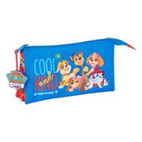 Pennenetui met 3 vakken The Paw Patrol Cool Blauw Rood 22 x 12 x 3 cm