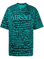 Versace t-shirt en coton à imprimé Coccodrillo - Vert