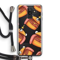 Hamburger: Samsung Galaxy J8 (2018) Transparant Hoesje met koord