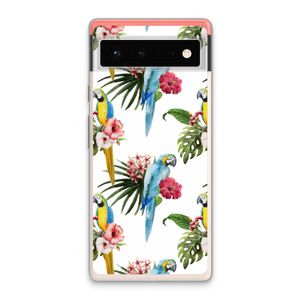 Kleurrijke papegaaien: Google Pixel 6 Transparant Hoesje