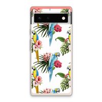 Kleurrijke papegaaien: Google Pixel 6 Transparant Hoesje